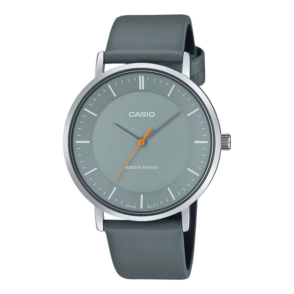 Reloj Casio MTP-VT04L-8E gris y negro hombre original en Perú - vista principal