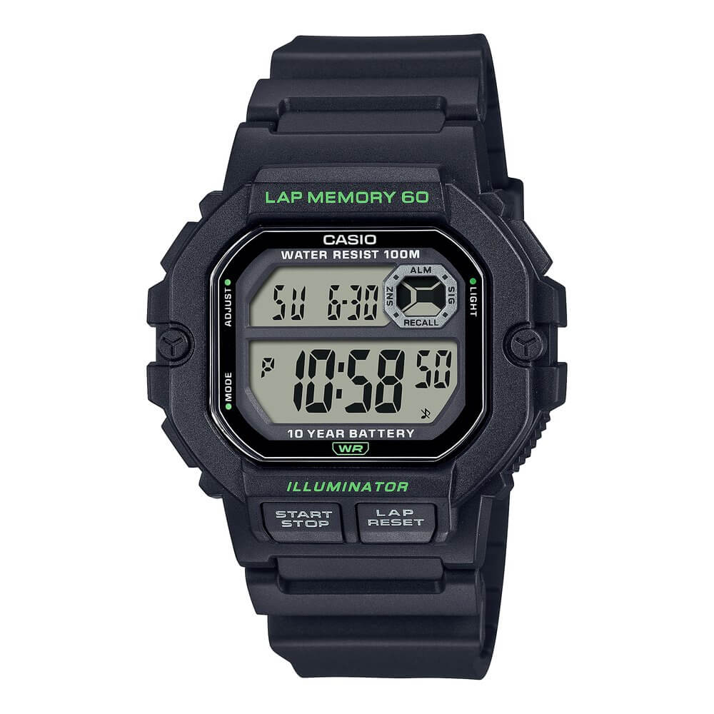 Reloj Casio WS-1400H-1AV negro hombre original en Perú - vista principal