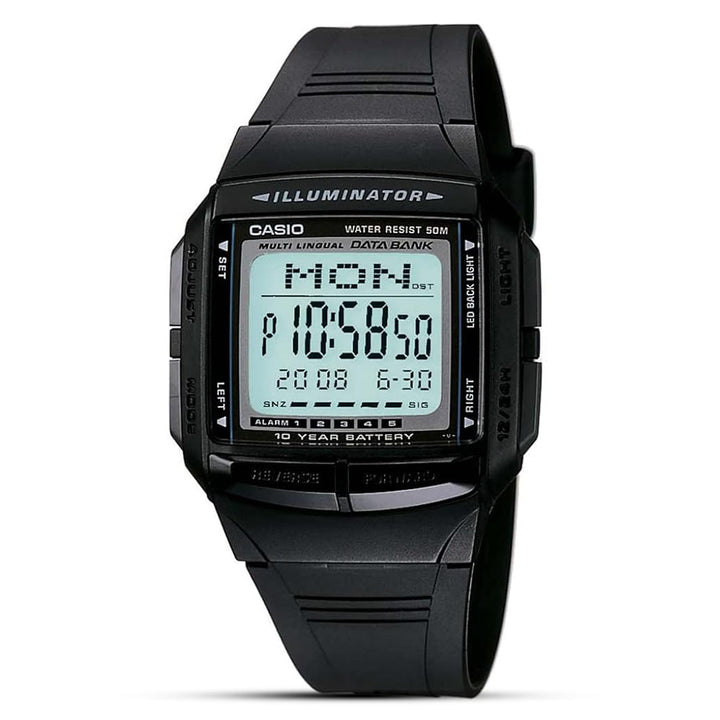 Reloj Casio DB-36-1AV data bank negro 10 anos hombre original en Perú - vista principal | Jherr