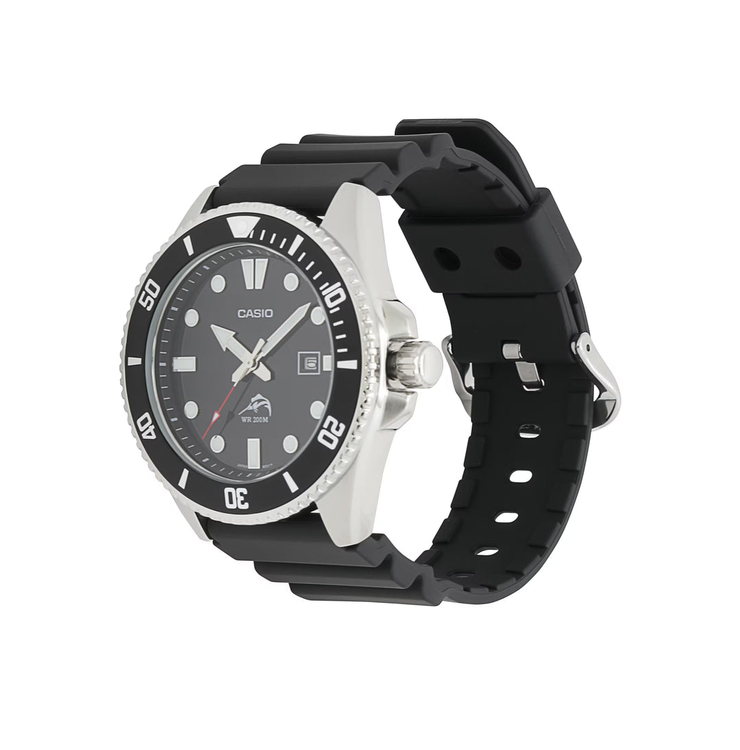 Casio MDV106-1A — Reloj Diver Análogo 200M Negro (Duro / Marlin)