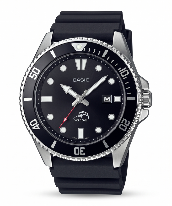 Casio MDV106-1A — Reloj Diver Análogo 200M Negro (Duro / Marlin)