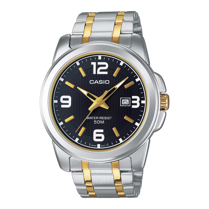 Reloj Casio MTP-1314SG-1A Analógico Hombre Acero Negro Original