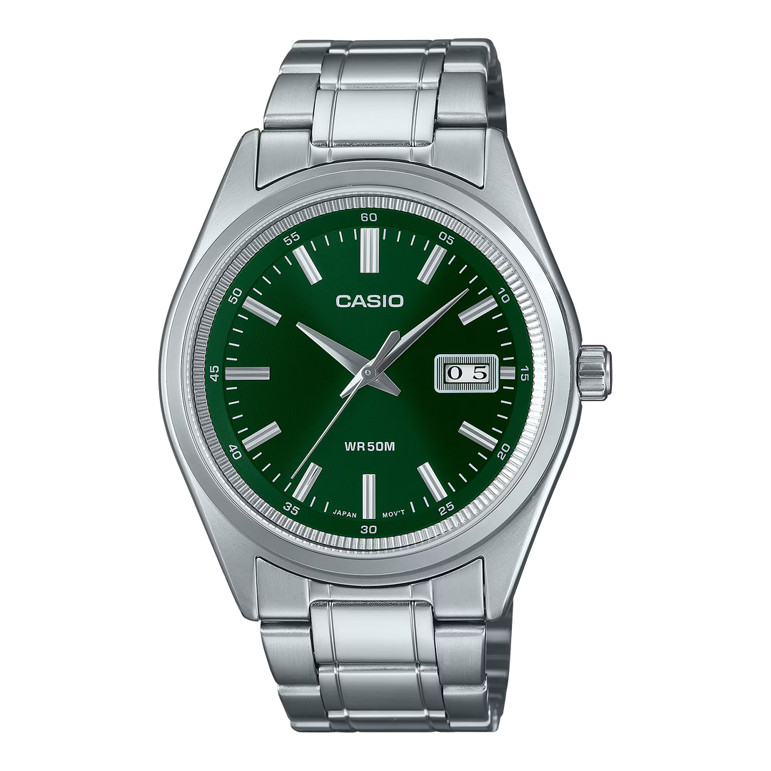 Reloj Casio MTP-B180D-3A Analógico Hombre Acero Verde Original - Casio original en Perú | Jherr Perú