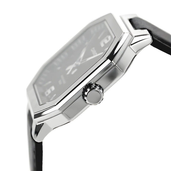 Reloj Casio MTP-B195L-1AV negro cuero 50m fecha hombre original en Perú - detalle de esfera pantalla y diseño | Jherr