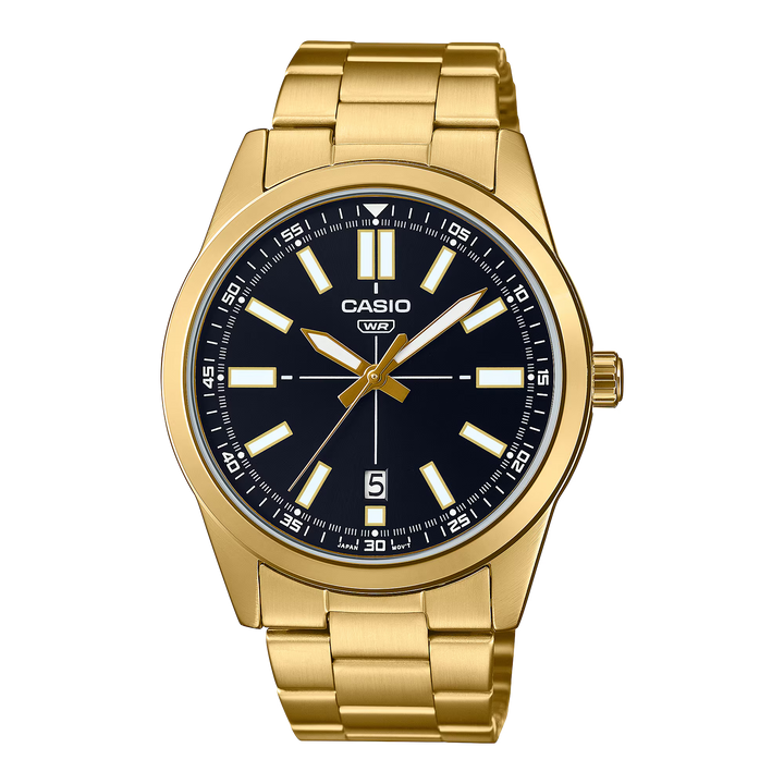Reloj Casio MTP-VD02G-1E Analógico Hombre Acero Negro Original - Casio original en Perú | Jherr Perú