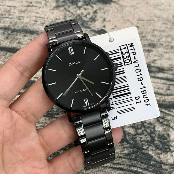 Reloj Casio MTP-VT01B-1B Analógico Hombre Resina Negro Original