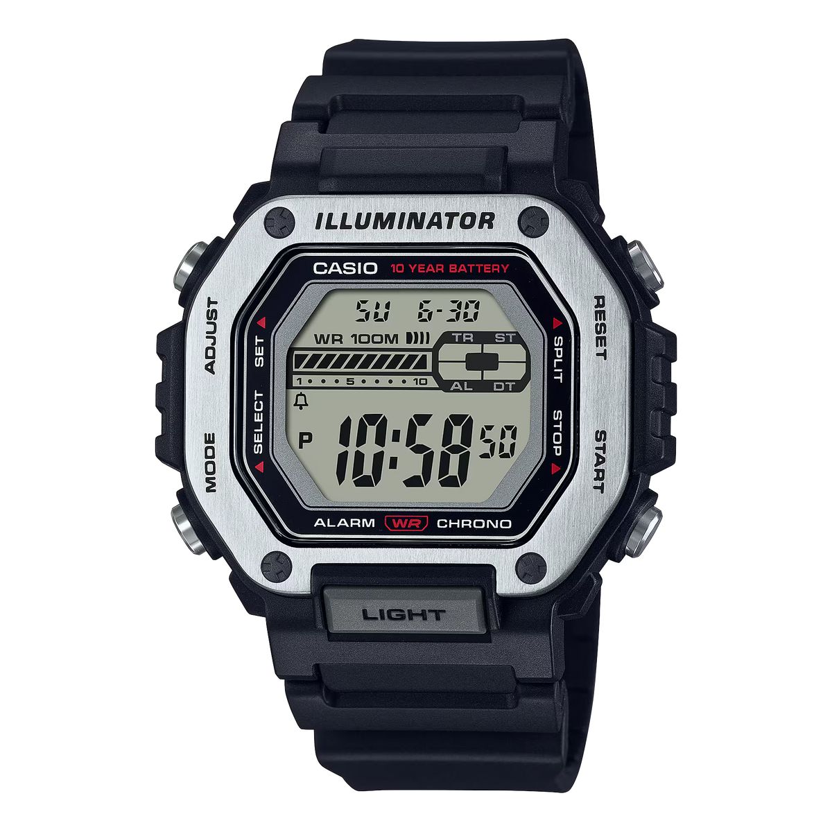 Reloj Casio MWD-110H-1A Analógico Hombre Acero Negro Original
