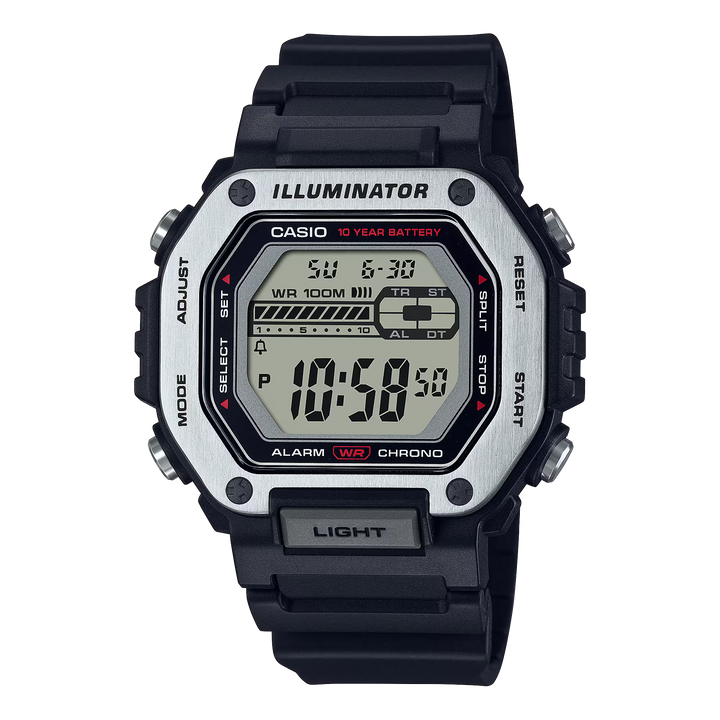 Reloj Casio MWD-110H-1A Analógico Hombre Acero Negro Original
