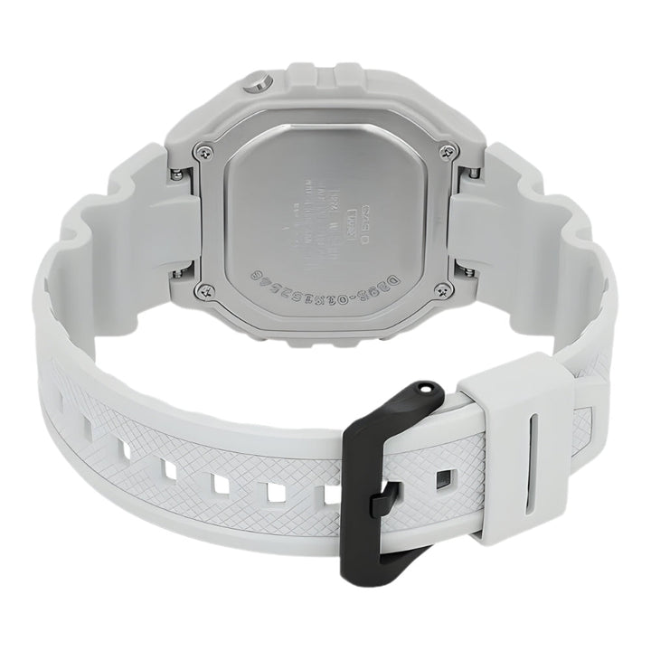 Reloj Casio W-218H-8BV digital gris 50m unisex original en Perú - detalle de esfera pantalla y diseño | Jherr