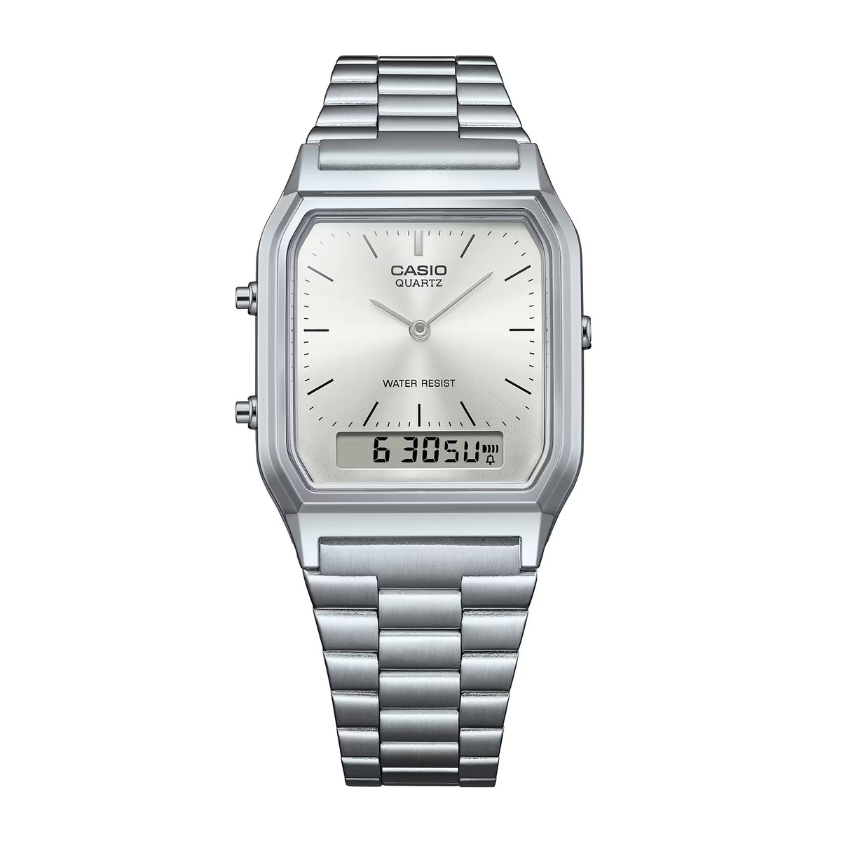 Reloj Casio AQ-230A-7A1 Original Ana-Digi Retro - Dual Display Analógico Digital con Esfera Azul Cielo - Casio en Perú | Jherr Jewelry