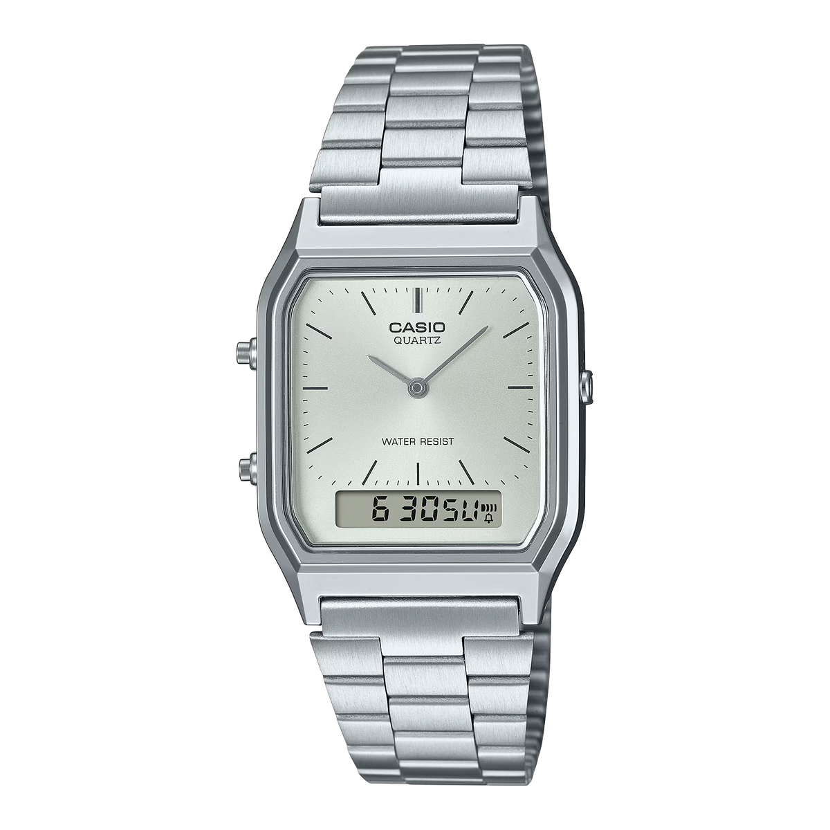 Reloj Casio AQ-230A-7A1 Original Ana-Digi Retro - Dual Display Analógico Digital con Esfera Azul Cielo - Casio en Perú | Jherr Jewelry
