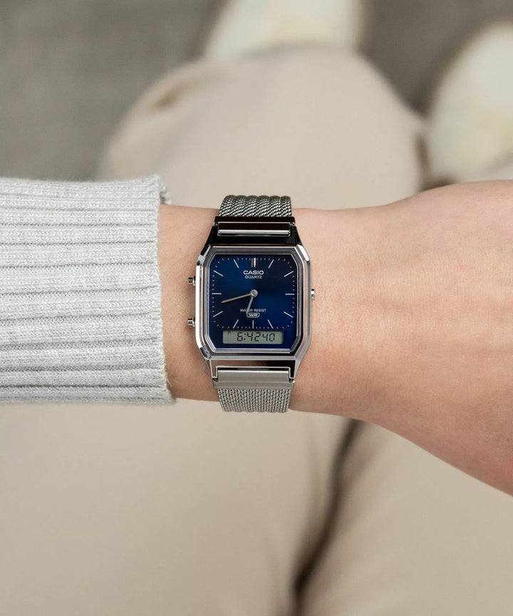 Reloj Casio Vintage AQ-230EM-2AEF Original - Casio en Perú | Jherr Jewelry