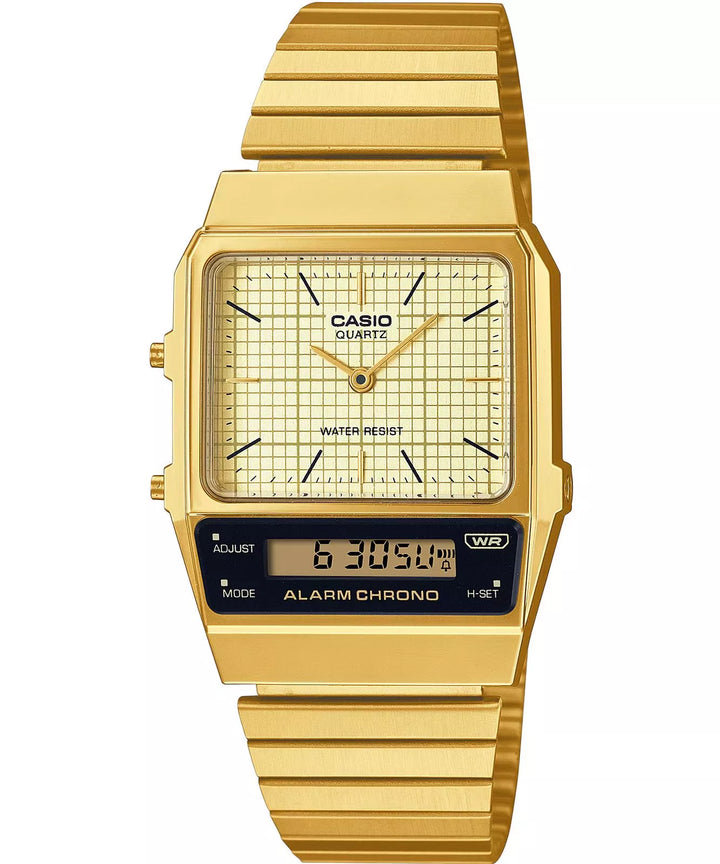 Reloj Casio Vintage AQ-800EG-9A Original - Diseño Retro 40mm - Casio en Perú | Jherr