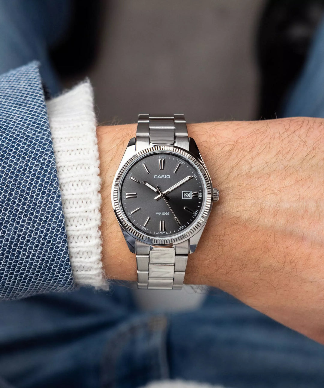 Reloj Casio Original MTP-1302PD-1A1 | Acero Hombre Plateado