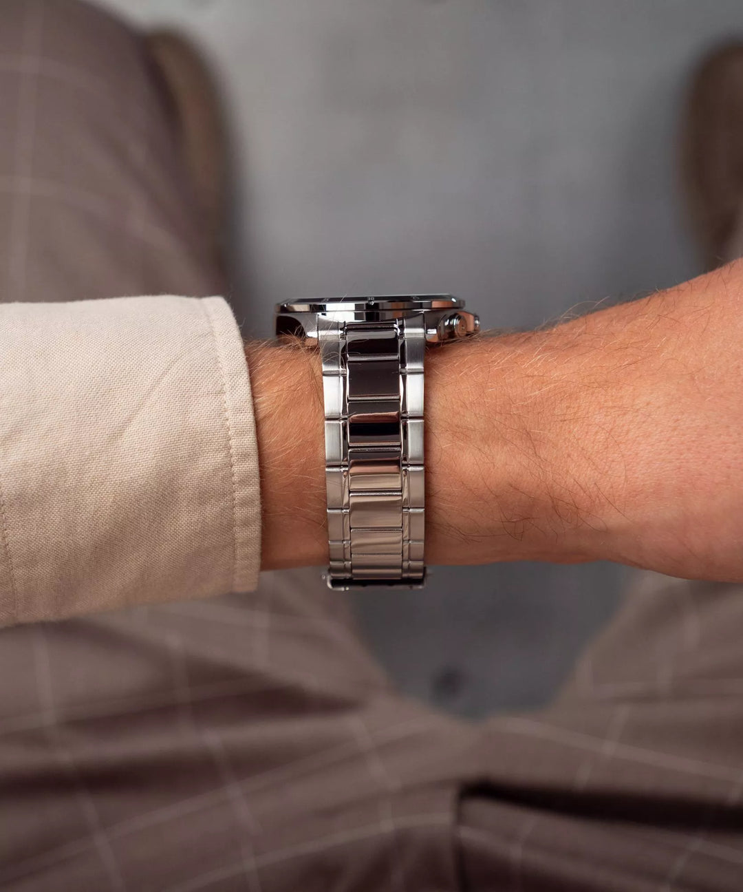 Reloj Casio Hombre MTP-1374PD-7A — Multifunción Analógico Correa Acero Blanco