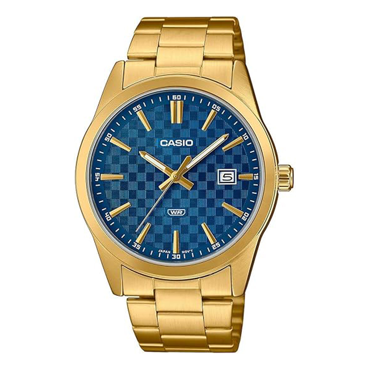Casio MTP-VD03B-1A – Reloj Original Negro para Hombre Diseño Ajedrez