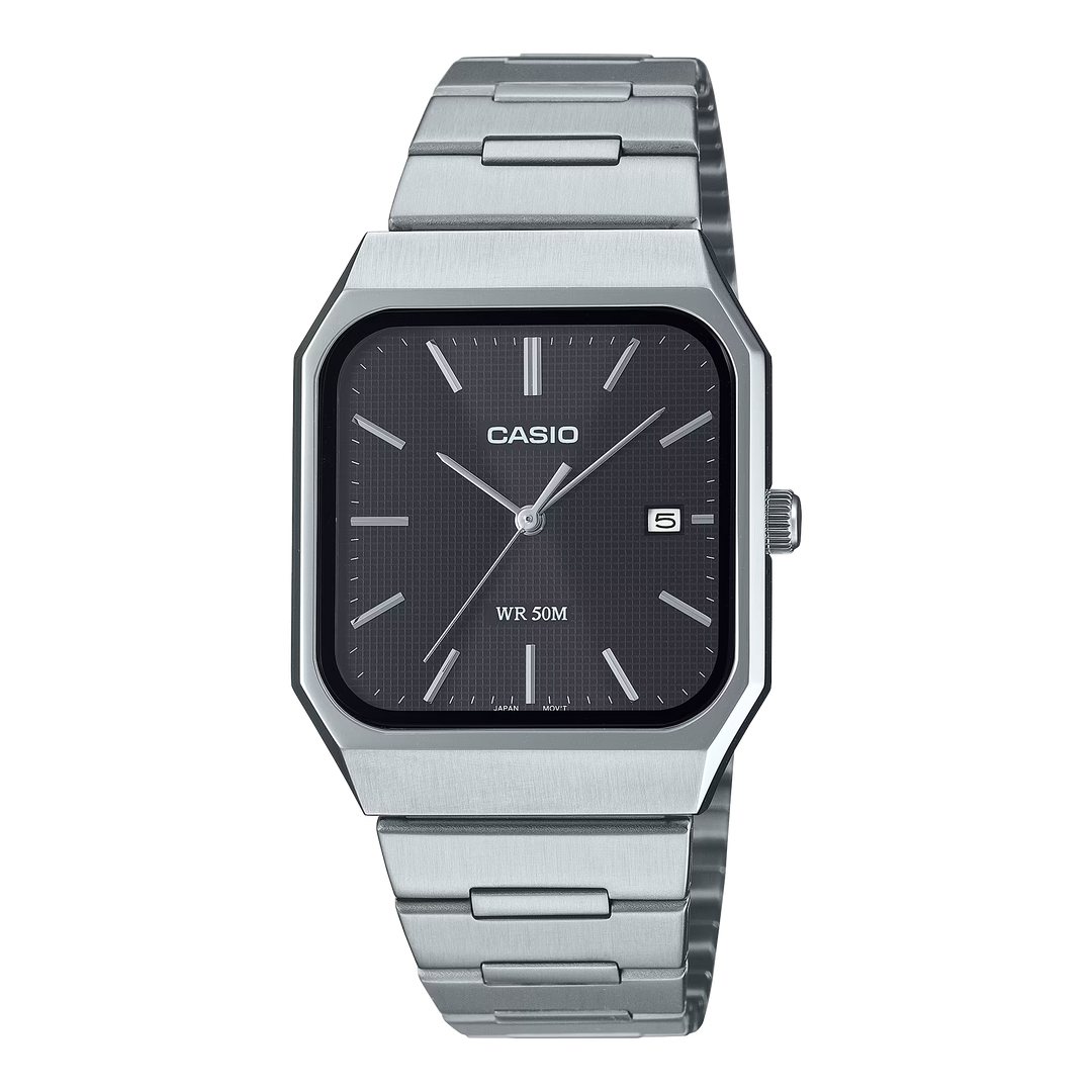 Relojes Casio de Pareja Plateados con Dial Negro - Set Matching - Casio en Perú | Jherr Jewelry