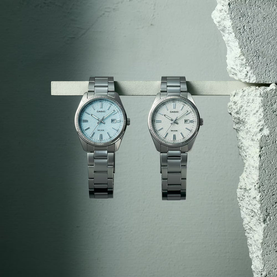 Reloj Casio MTP-1302DA-3AV Original | Acero Inoxidable Esfera Verde Hombre Plateado - Casio en Perú | Jherr Jewelry
