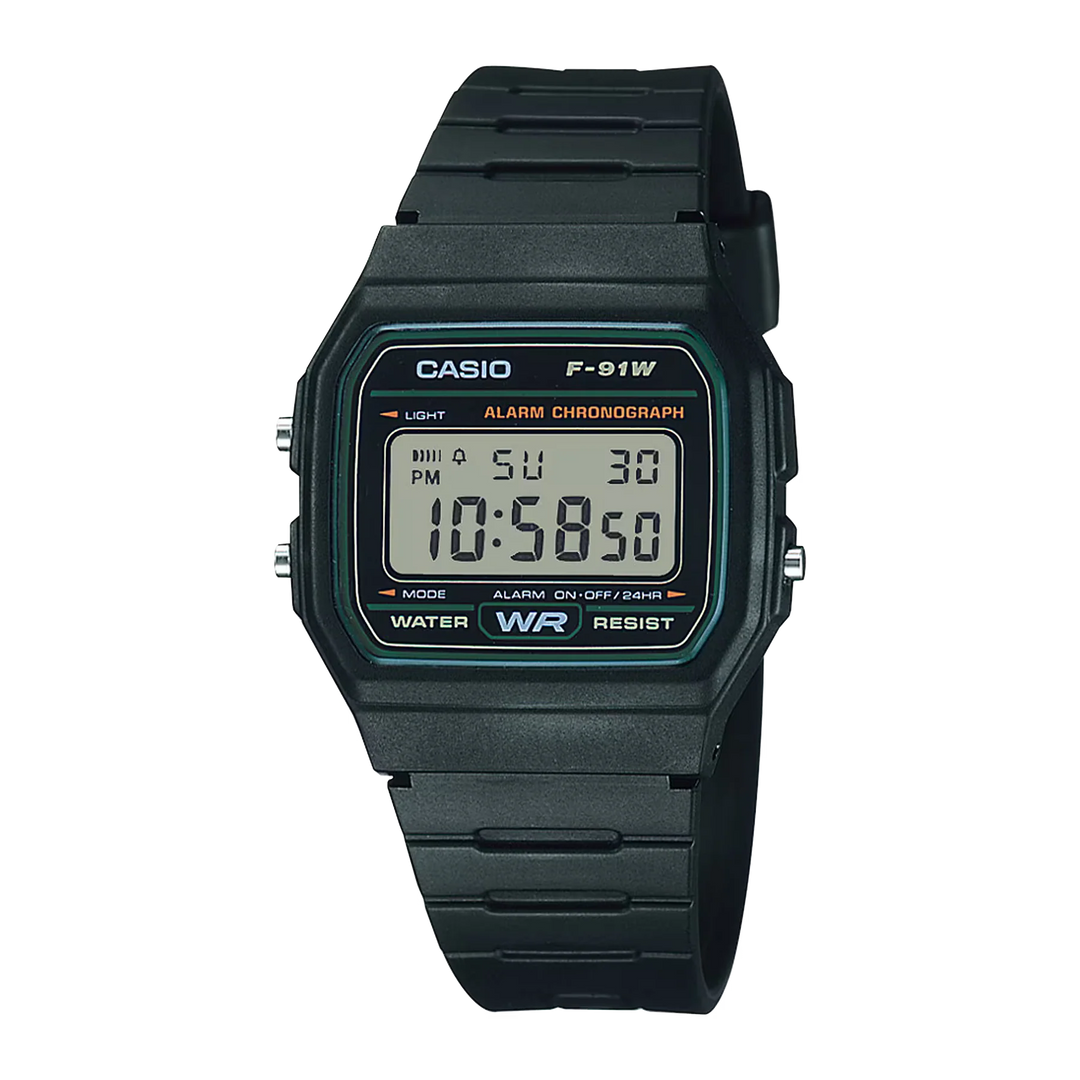 Casio F-91W negro original unisex reloj digital retro garantía Perú