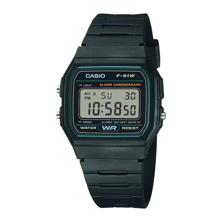 Casio F-91W negro original unisex reloj digital retro garantía Perú