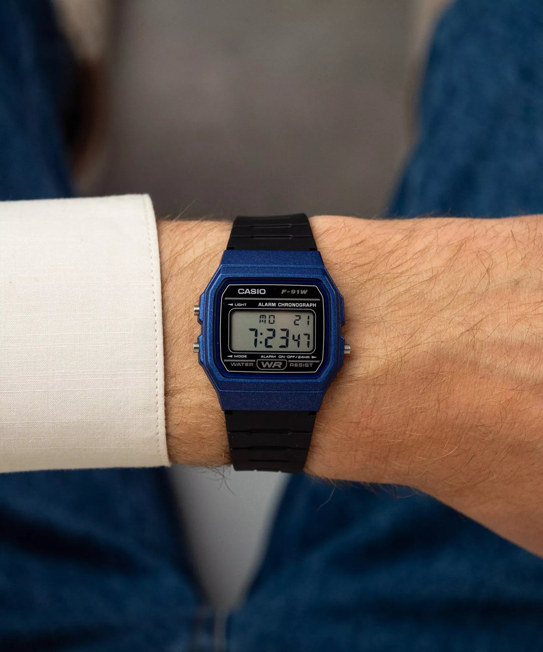 Reloj Casio F-91WM-2A Original Digital Blue - Clásico con Garantía