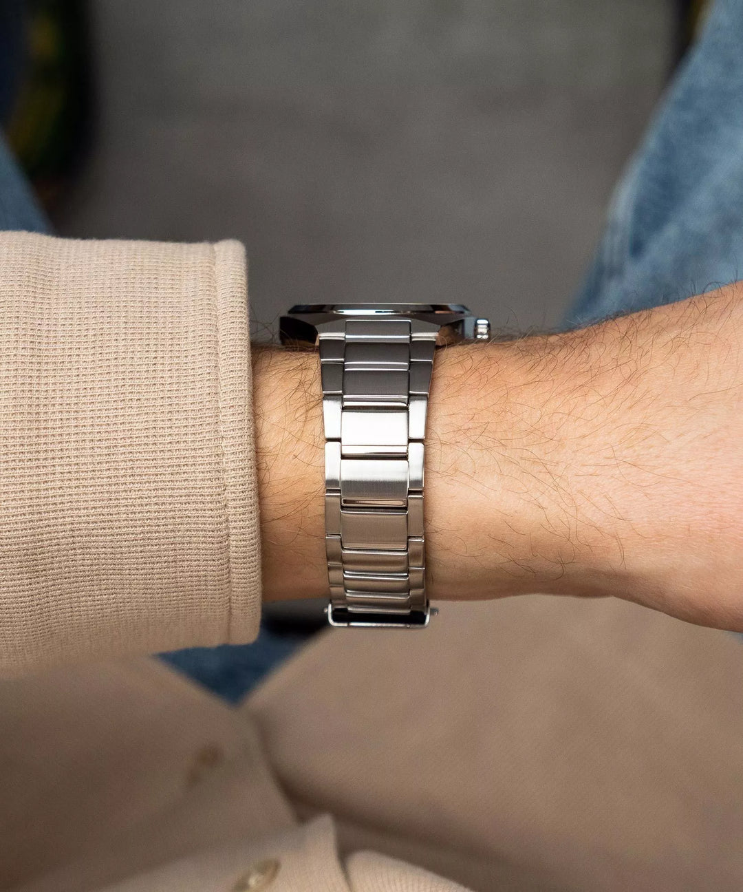 Reloj Edifice EFB-109D-7AV Original — Cronógrafo Analógico Acero Inoxidable Blanco para Hombre