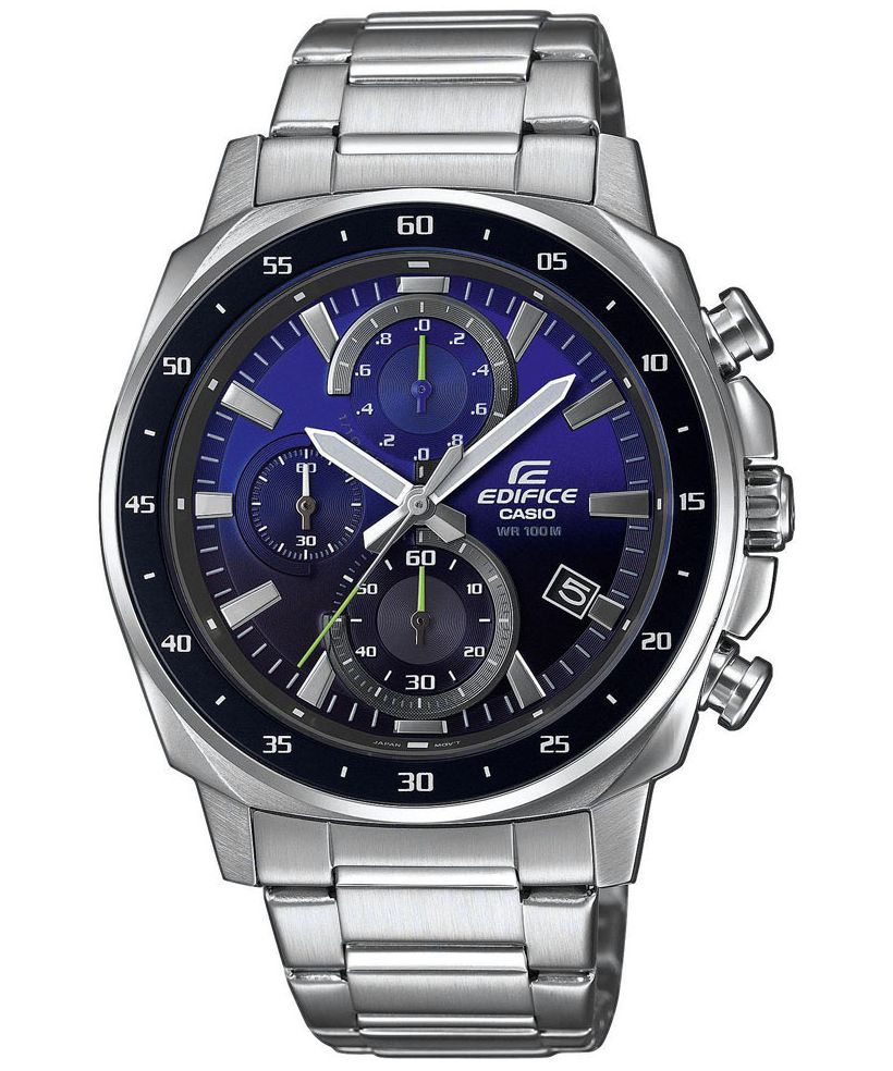 Reloj Casio Edifice EFV-600D-2A acero 100m azul para hombre original - vista principal | Jherr Perú