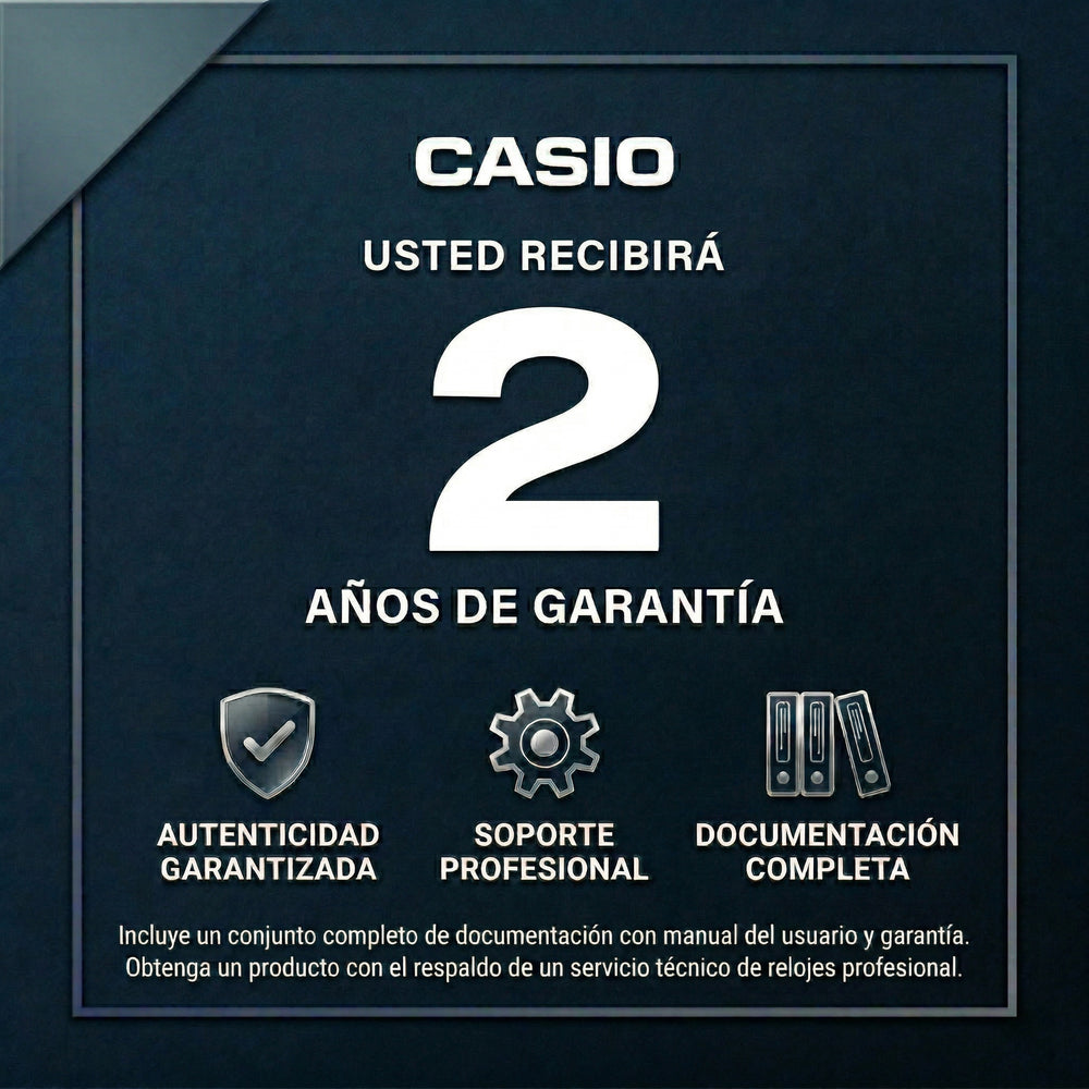 Reloj Casio MTP-1374PD-2AVEF Original - Información sobre garantía de 2 años de Casio.