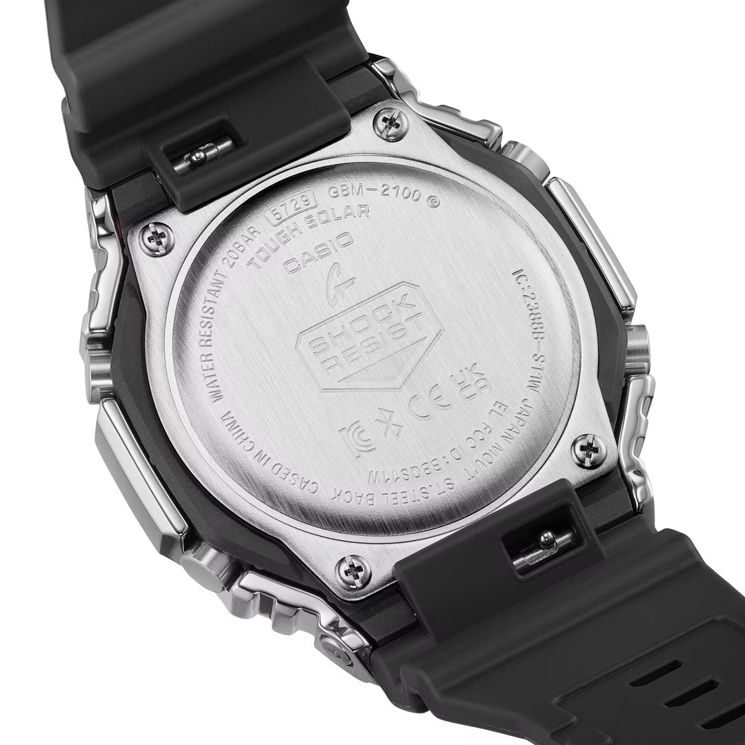 Casio G-Shock Original GBM-2100A-1A2 Carbon Core Guard con Bluetooth y Energía Solar - Resistencia Extrema 200 Metros - G-Shock en Perú | Jherr Jewelry