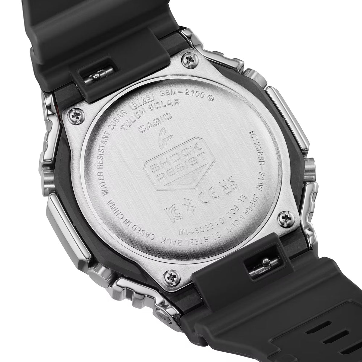 Casio G-Shock Original GBM-2100A-1A2 Carbon Core Guard con Bluetooth y Energía Solar - Resistencia Extrema 200 Metros - G-Shock en Perú | Jherr Jewelry