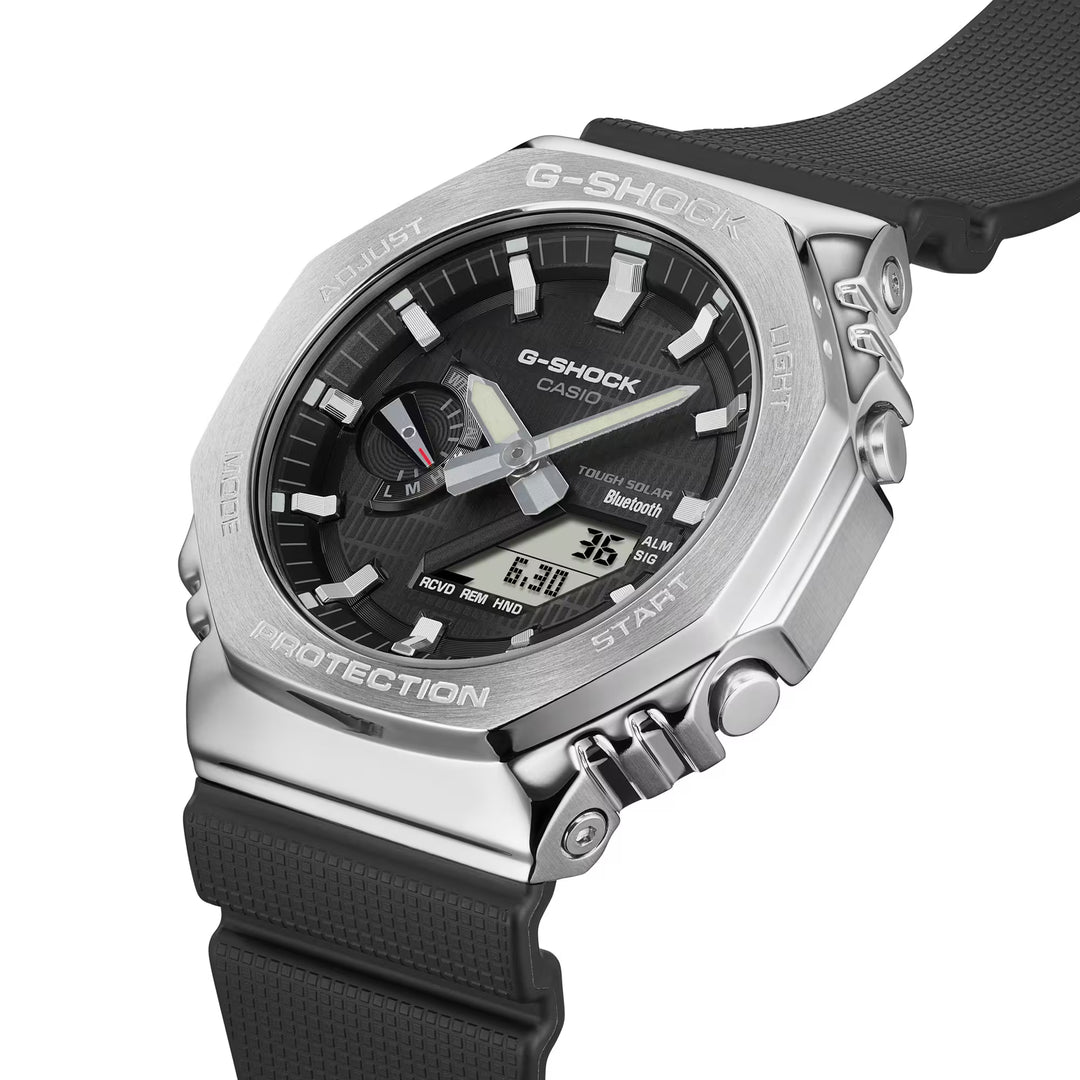Casio G-Shock Original GBM-2100A-1A2 Carbon Core Guard con Bluetooth y Energía Solar - Resistencia Extrema 200 Metros - G-Shock en Perú | Jherr Jewelry