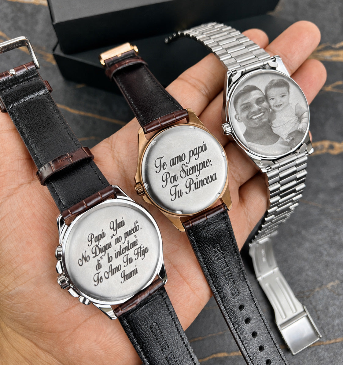 Relojes personalizados con grabado láser y fotograbado Jherr Perú