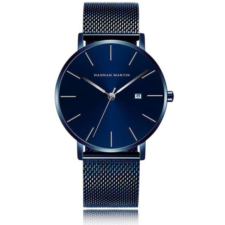 Reloj Hannah Martin Original Negro para Hombre - Malla Mesh 40mm con Fecha - Hannah Martin en Perú | Jherr Jewelry
