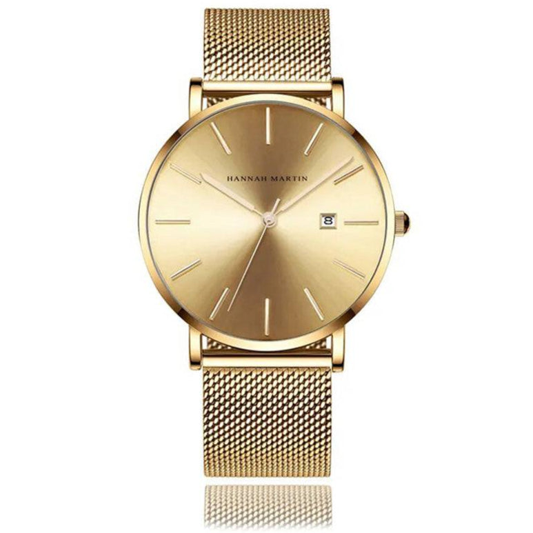 Reloj Hannah Martin Original Negro para Hombre - Malla Mesh 40mm con Fecha - Hannah Martin en Perú | Jherr Jewelry
