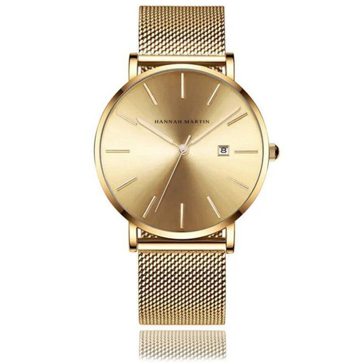 Reloj Hannah Martin Original Negro para Hombre - Malla Mesh 40mm con Fecha - Hannah Martin en Perú | Jherr Jewelry