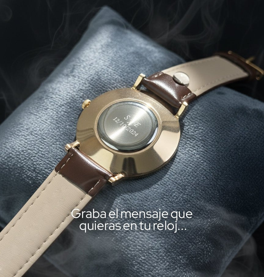 Reloj Hannah Martin Original para hombre cuero marrón oro rosa - Diseño Elegante 40mm - Hannah Martin en Perú | Jherr Jewelry