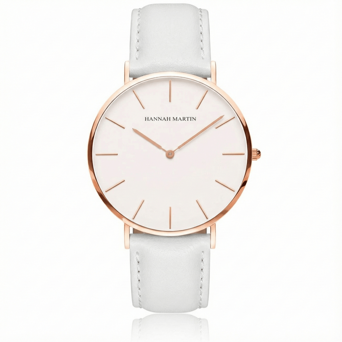 Reloj Hannah Martin Original para hombre cuero marrón oro rosa - Diseño Elegante 40mm - Hannah Martin en Perú | Jherr Jewelry
