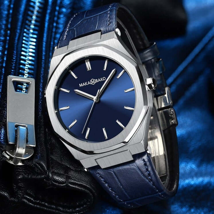 Reloj MakaMbako Original Titanium Plata Cuero - MakaMBako en Perú | Jherr Jewelry