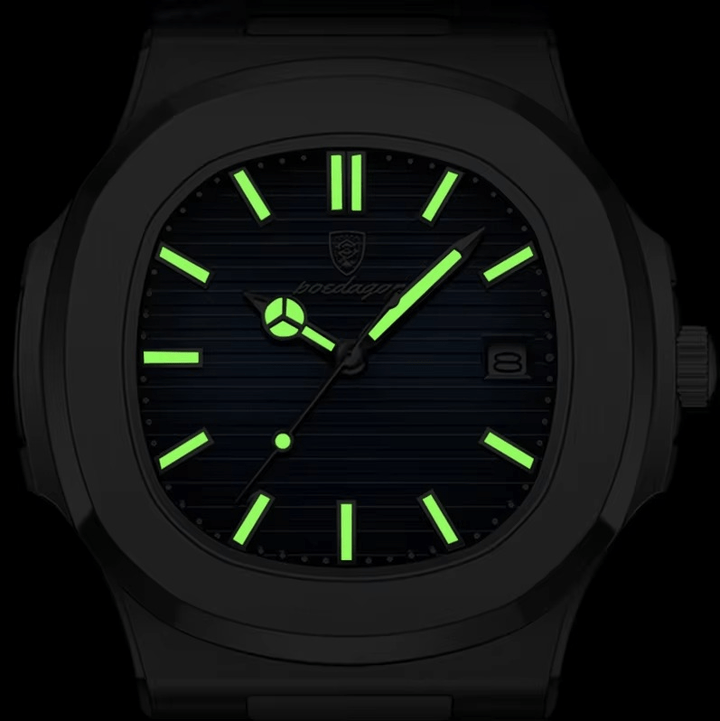 Reloj Poedagar ORIGINAL Cara Azul Marine Brazalete de Eslabones - Diseño Luxury 40mm - Poedagar en Perú | Jherr Jewelry