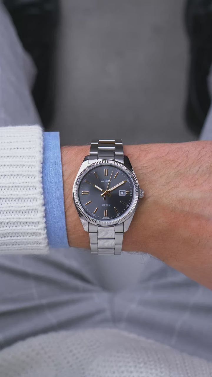 Reloj Casio Original MTP-1302D-1A2V | Acero Hombre Plateado