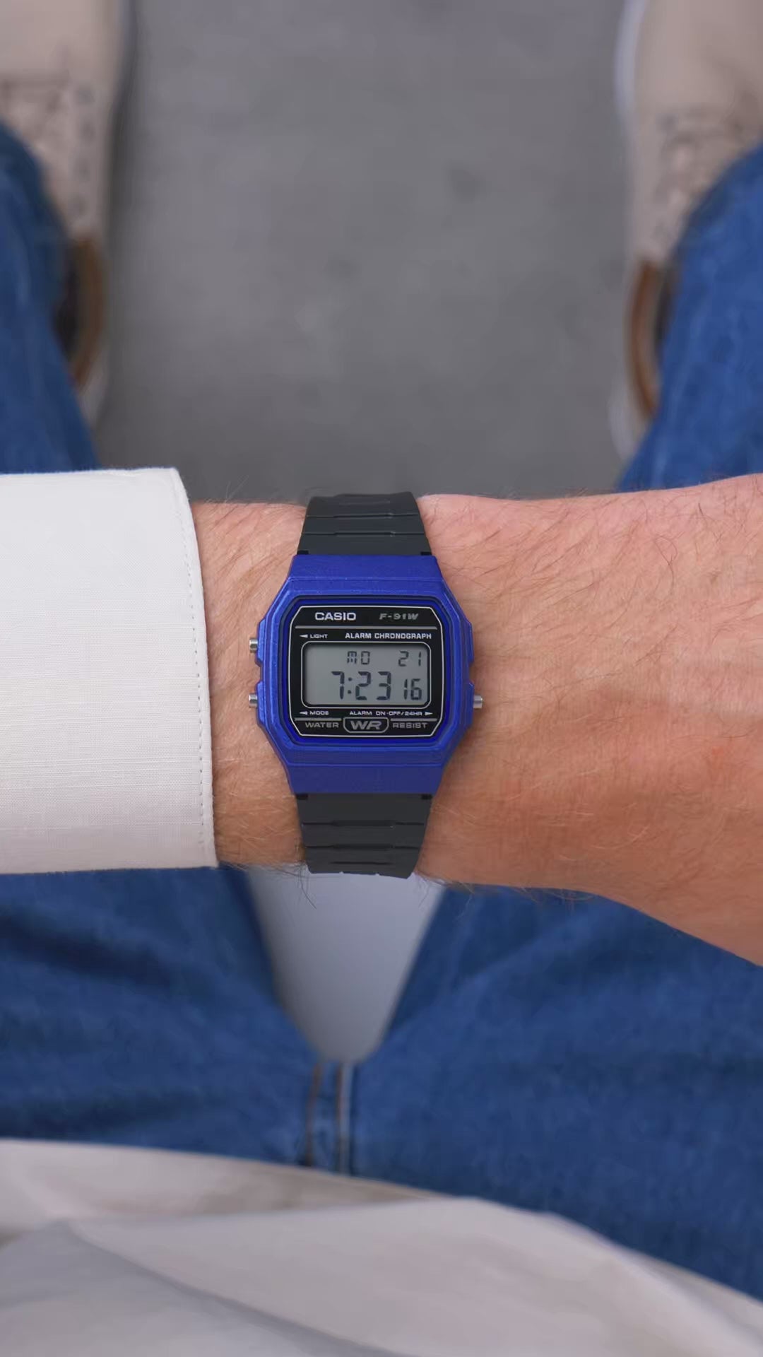 Reloj Casio F-91WM-2A Original Digital Blue - Clásico con Garantía