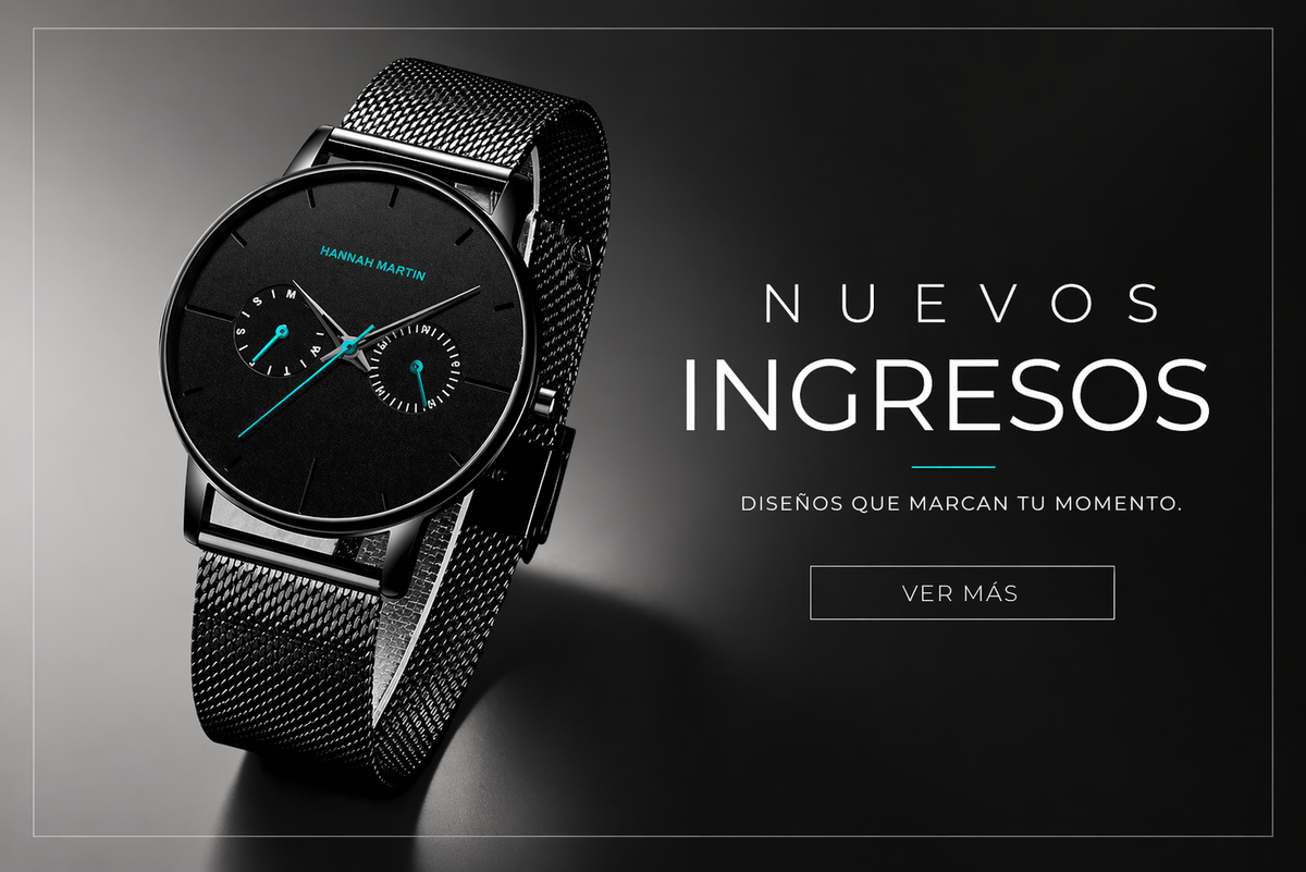 Reloj Hannah Martin negro en Perú – Elegante para hombre en Jherr Jewelry