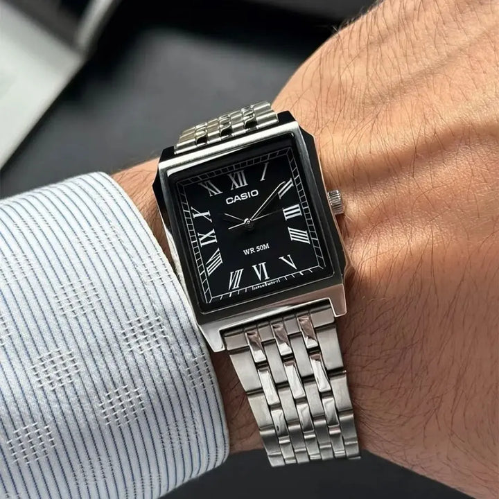 Reloj Casio MTP-B190D Hombre Analógico Acero Inoxidable 50m - Elegante