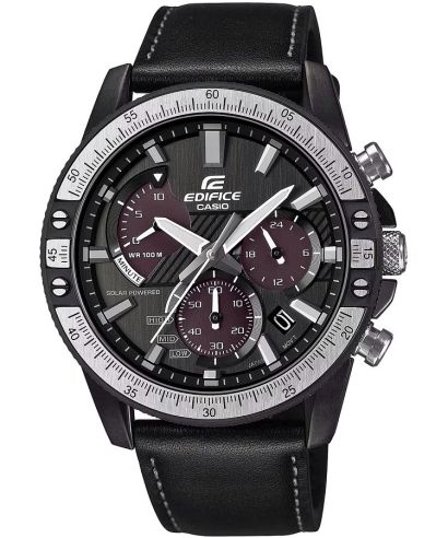 Reloj Casio Edifice EQS-930TL-1A solar cronógrafo negro para hombre original - vista principal | Jherr Perú