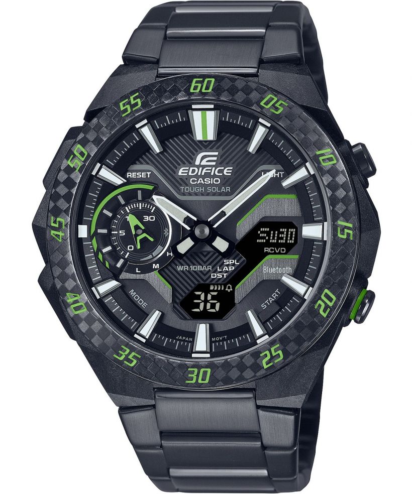 Reloj Casio Edifice ECB-2200RC-1A3 bluetooth solar negro para hombre original - vista principal | Jherr Perú