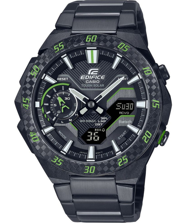 Reloj Casio Edifice ECB-2200RC-1A3 bluetooth solar negro para hombre original - vista principal | Jherr Perú