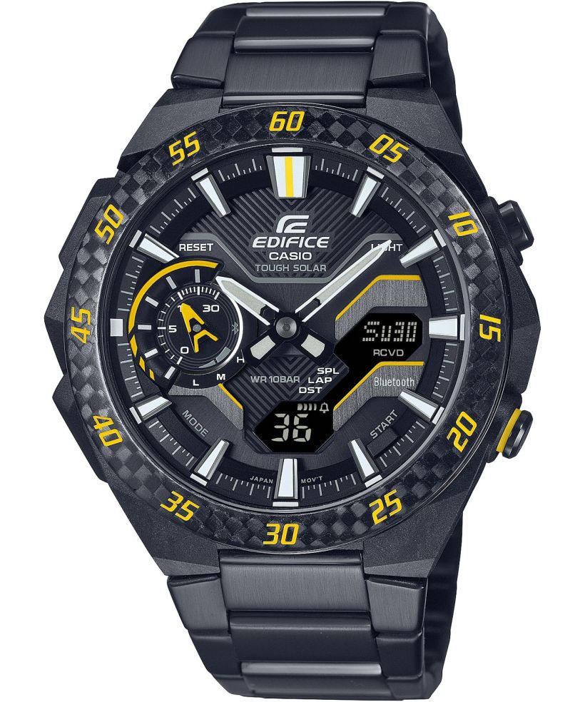 Reloj Casio Edifice ECB-2200RC-1A9 bluetooth solar negro para hombre original - vista principal | Jherr Perú