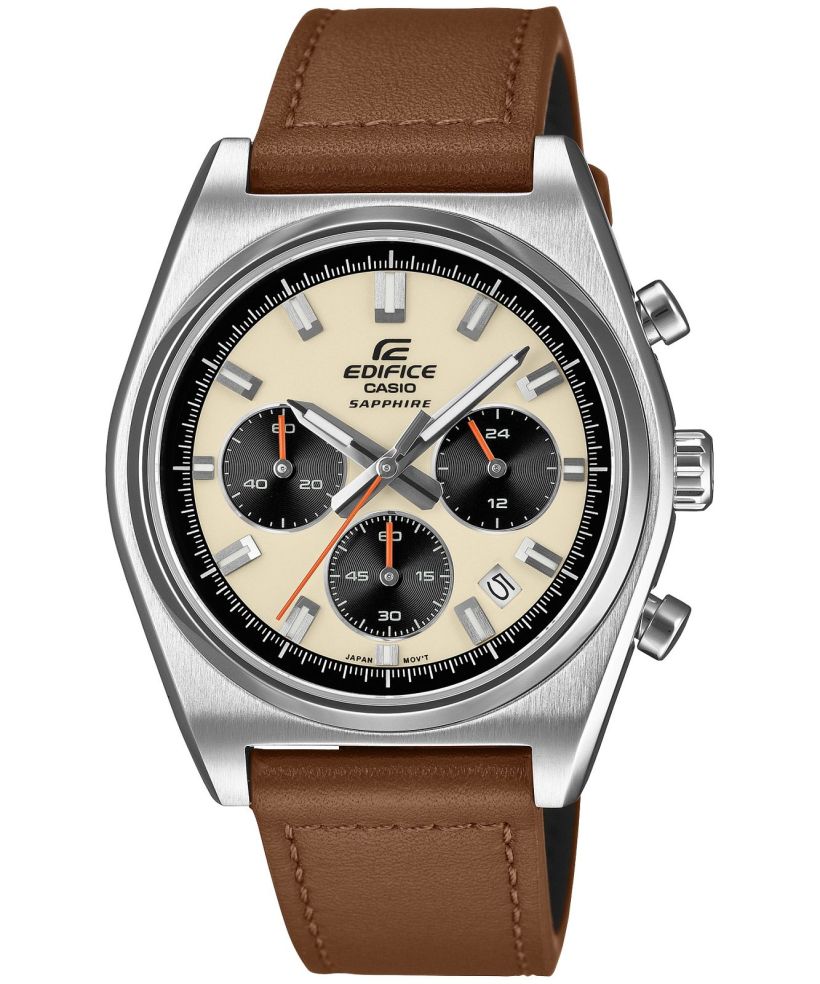 Reloj Casio Edifice EFB-730L-7A cronógrafo blanco para hombre original - vista principal | Jherr Perú
