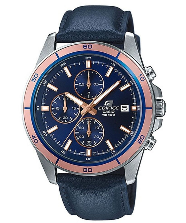 Reloj Casio Edifice EFR-526L-2A cronógrafo azul para hombre original - vista principal | Jherr Perú