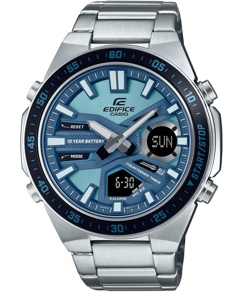 Reloj Casio Edifice EFV-C110D-2B analógico digital azul para hombre original - vista principal | Jherr Perú